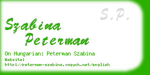 szabina peterman business card